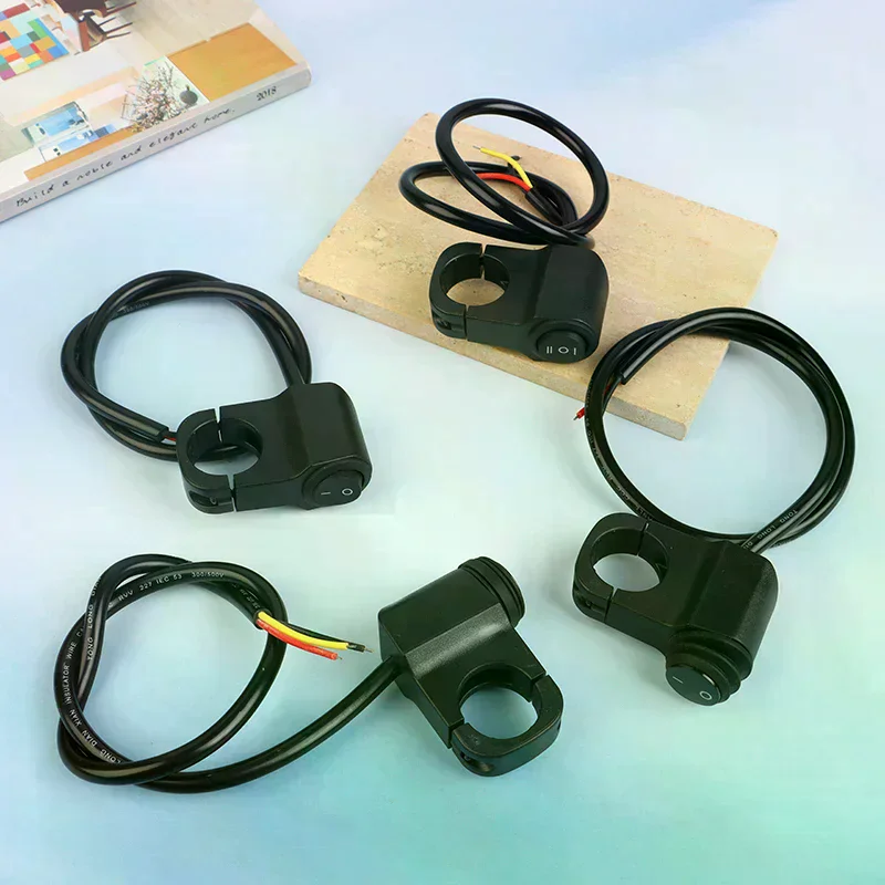 Universal Motorcycle Handlebar 1/2 Gear 3 Way Switch ON OFF Mini Driving Light Headlights Spotlights Controls Switch Moto Tools view 4