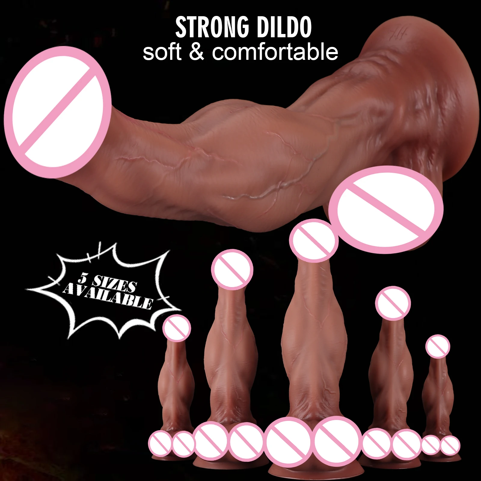 New Cock Realistic Strapon Silicone Big Dildo Skin Feel Small Penis Double Suction Cup Dick Gay Anal G-spot Sex Toys Men Women18