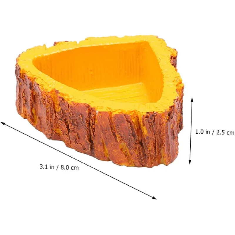 

Ящерица, черепаха, рептилия, товары для домашних животных, имитация коры из смолы, миска для еды, реквизит для аквариумного питья, дизайн имитации коры