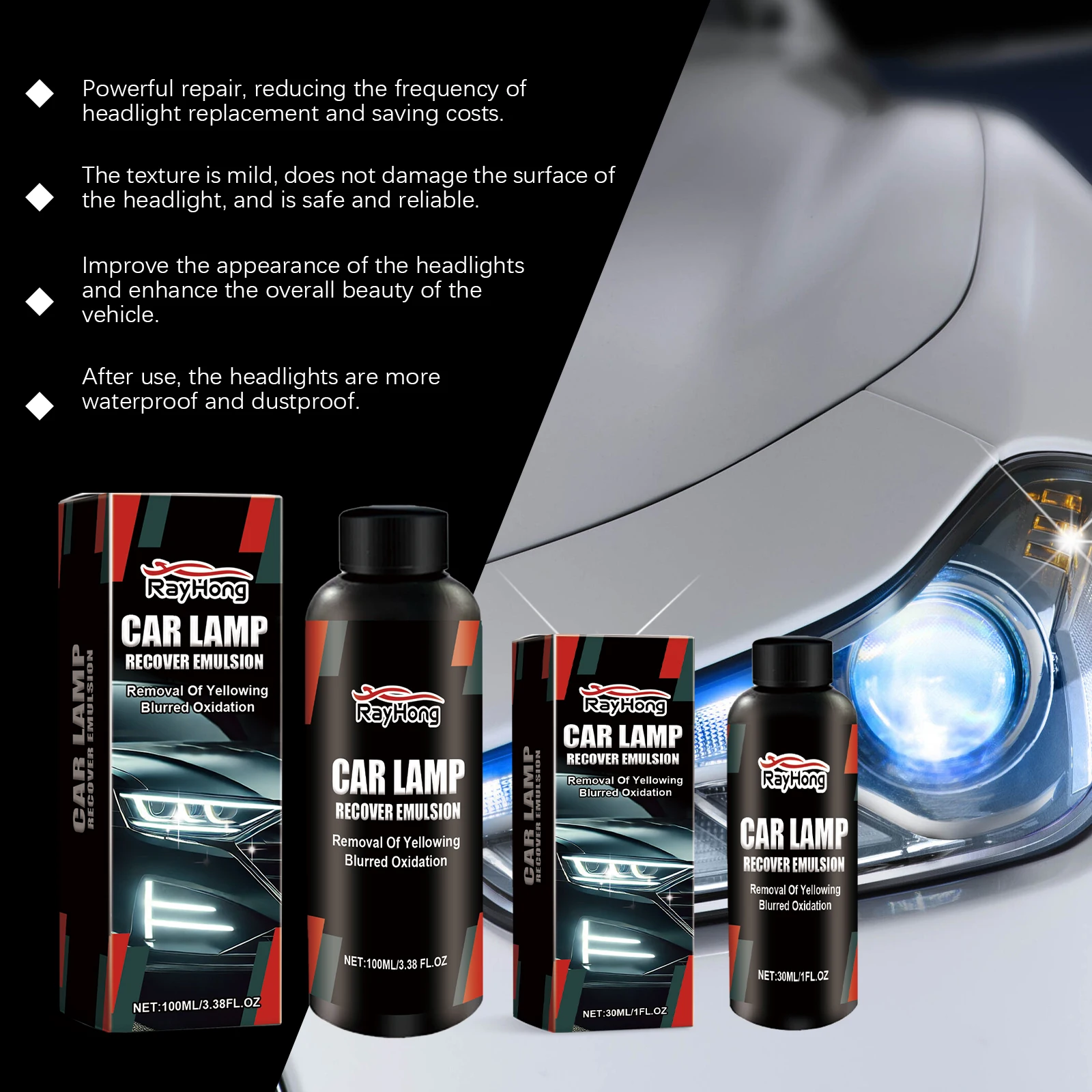 Car Headlight Restoration Polishing Kits Headlamp Repair Kits Car Light Polisher Cleaning Paste Cars Paint Refurbish Agent