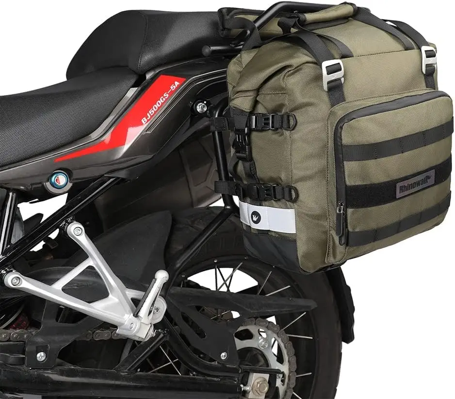 

Rhinowalk Motorcycle Saddlebag Waterproof Motor Luggage Pack Quick Release Motorbike Side Bag 20L Fits Most Adventure