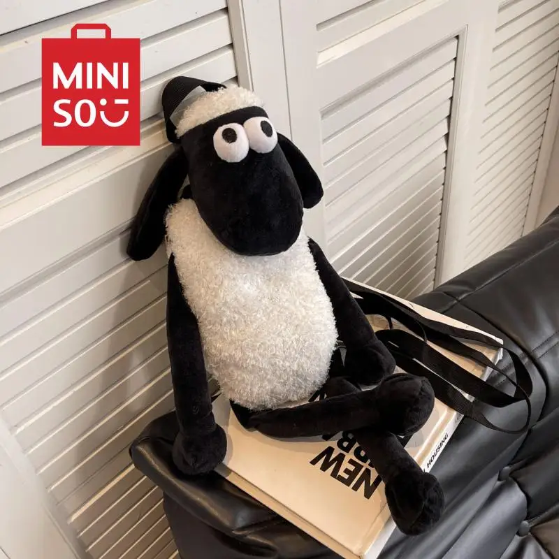 กระเป๋าเป้สะพายหลัง MiniSO shaun The sheepsss น่ารักอนิเมะตลกการออกแบบตัวละครคลาสสิกกระเป๋าเป้สะพายหลังเดินทางนักเรียนสร้างสรรค์