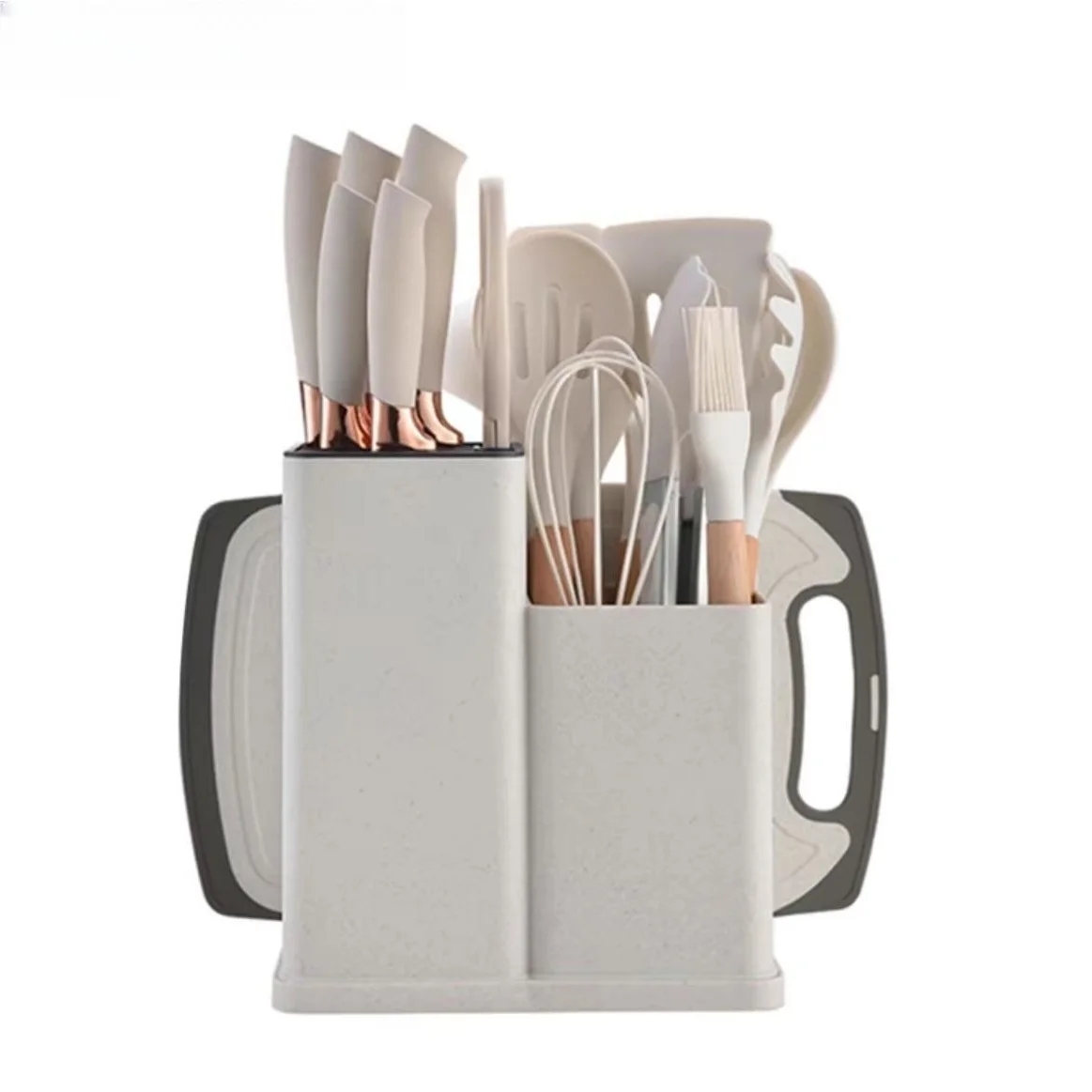 

19 sets of kitchen knives with a knife holder, professional high carbon steel stainless steel cooking knife set,holiday gifts