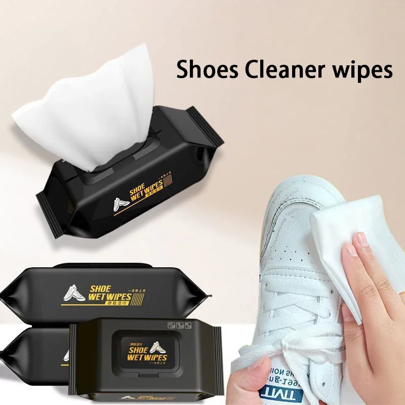 12/30/80PCS NEW Portable Disposable Powerful Cleaning Shoes Cleaner Wipes Sneakers Cleaner Wipes Shoe Cloth Work on White Shoes
