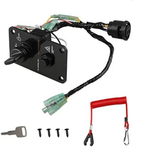 Outboard ignition switch, marine start key panel