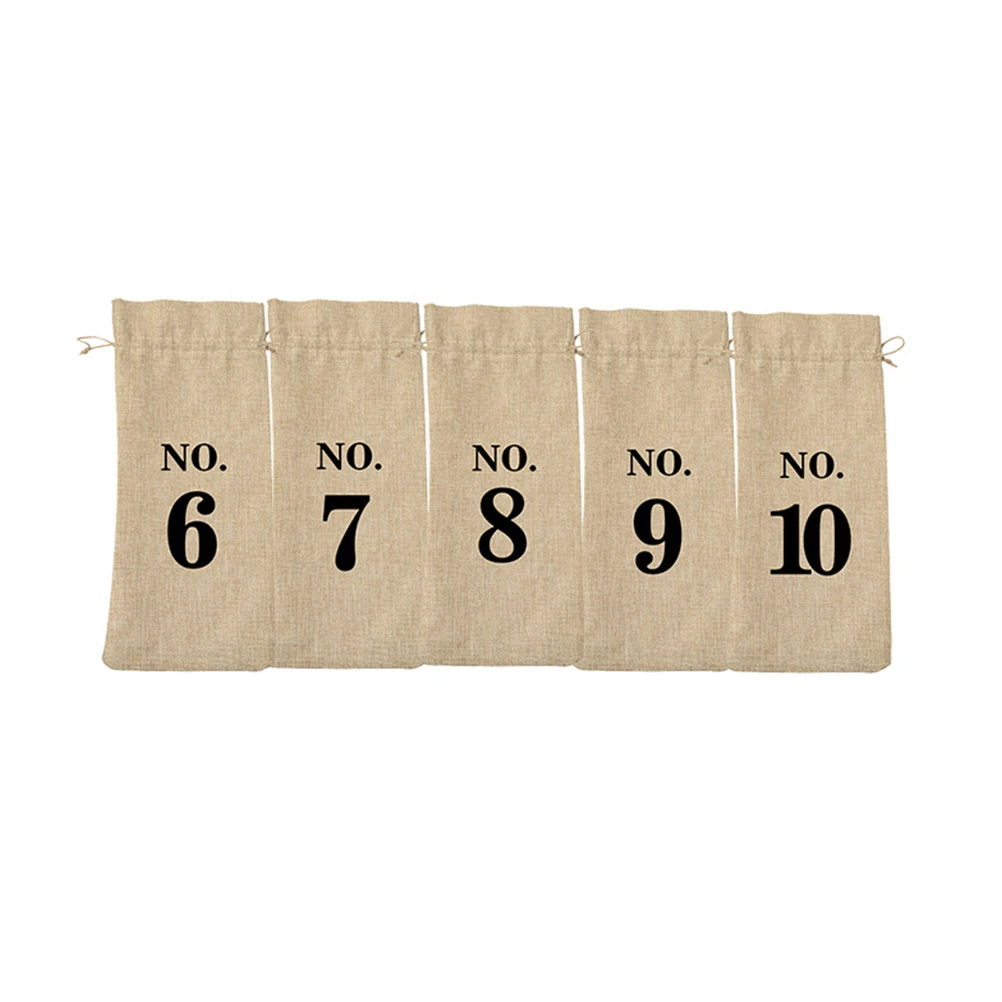 

10 Pcs European Style Bag for Bottle Party Pouch Wedding Decorations Number Label Replacement