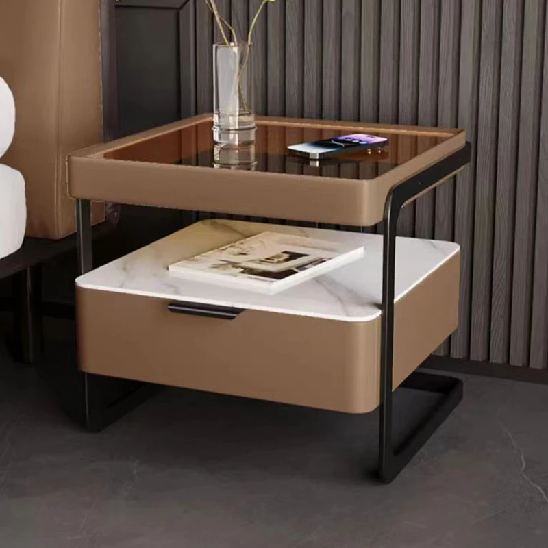 Coffee Nightstand Bed Table Bedside Bedroom Nordic Side Table Round Modern Luxury Armoires De Classement Salon Furniture