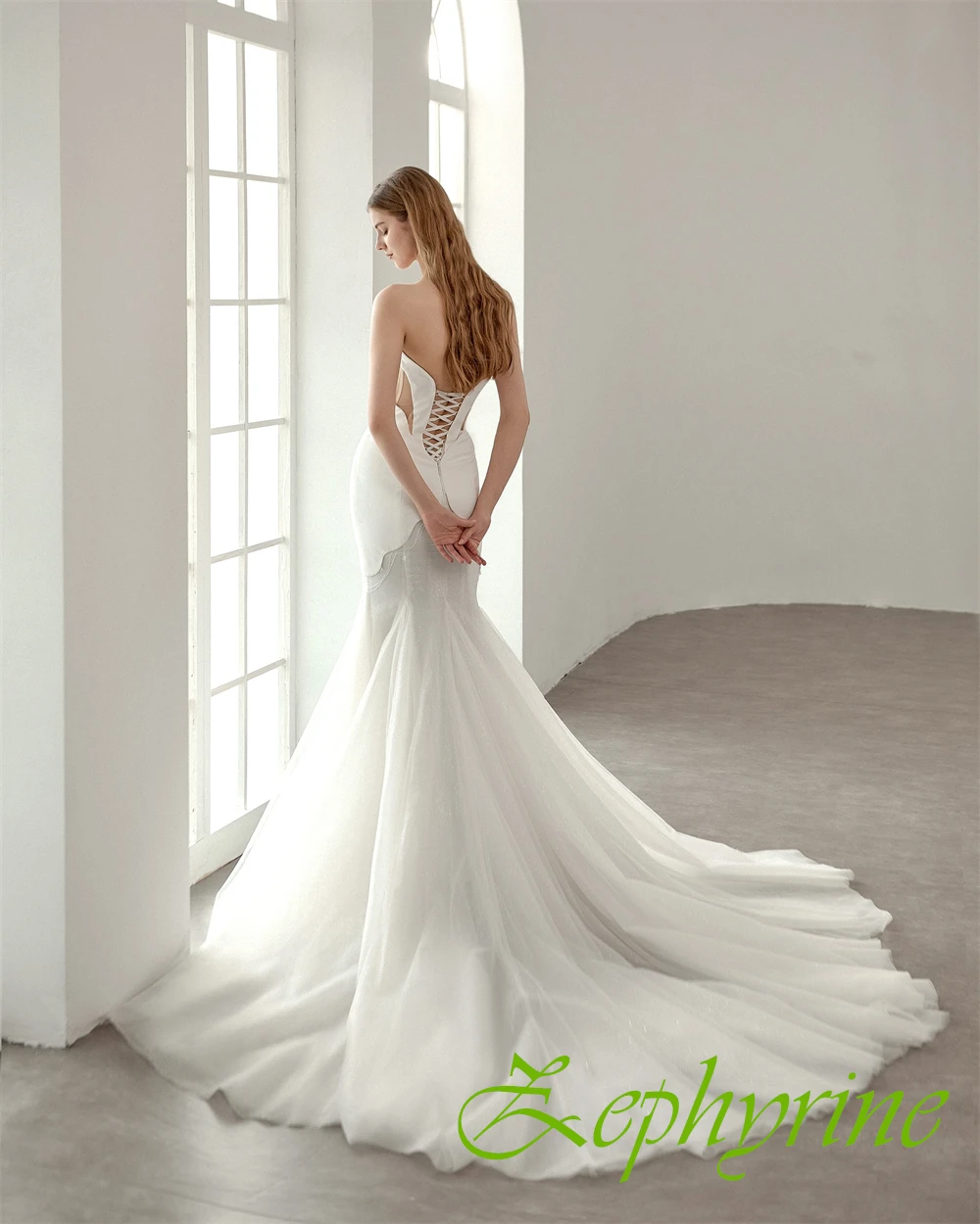 Personalizado elegante organza vestido de noite sem alças requintado sereia vestidos de baile de alta qualidade vestidos de ocasião especial