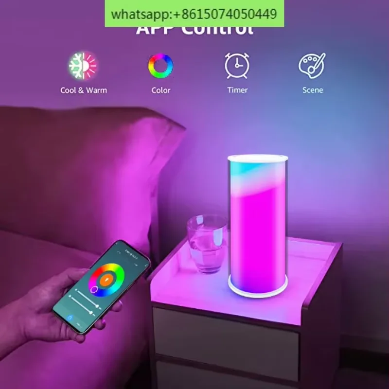 

Граффити WIFI фантомный светильник RGB для матери и ребенка, портативный ночник для отдыха на открытом воздухе, кемпинга, красочный атмосферный светильник