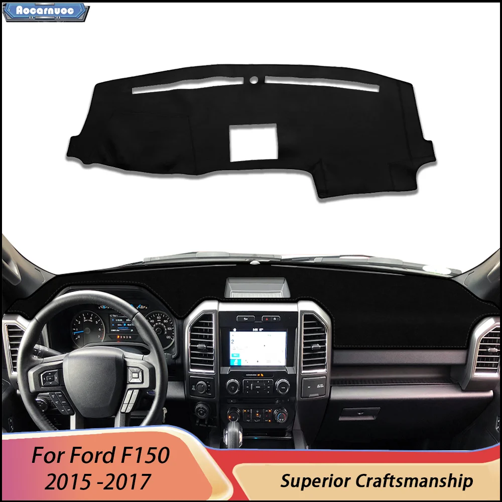 

UV-Protective Non-Slip Car Dashboard Mat & Foldable Sun Shield For Ford F150 XL XLT LARIAT Raptor 2015 -2017
