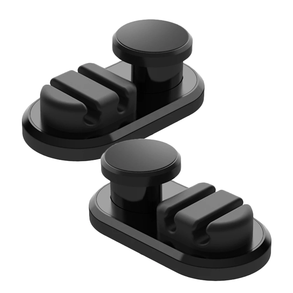 

2 Pcs Data Cable Organizer Wire Cord Management Desk Car Dash Plastic Holder Clips Tidies Hooks Desktop Organizers Data Cable