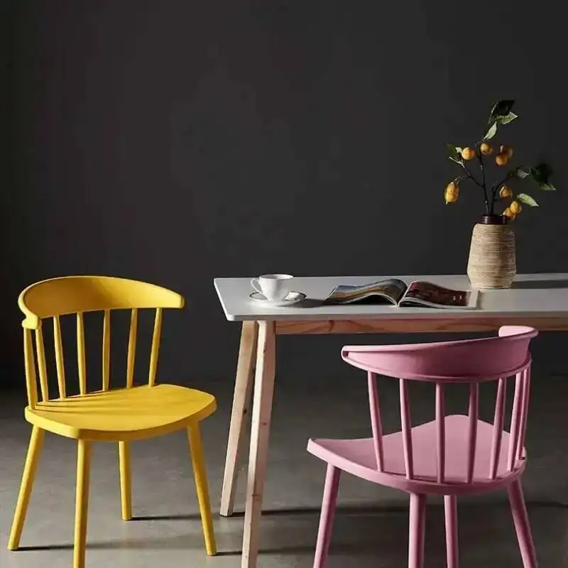 منتصف القرن البلاستيك كراسي تناول الطعام في الهواء الطلق غرفة المعيشة كراسي تناول الطعام أرضية واضحة الألعاب الحد الأدنى Sillas أثاث المنزل QQ