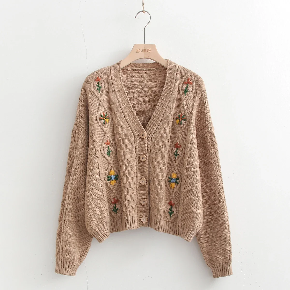 Gagarich Sweater Japanese Soft Female Style Three-dimensional Hook Flower Embroidery Loose Retro Knitting Girl Casual Cardigan