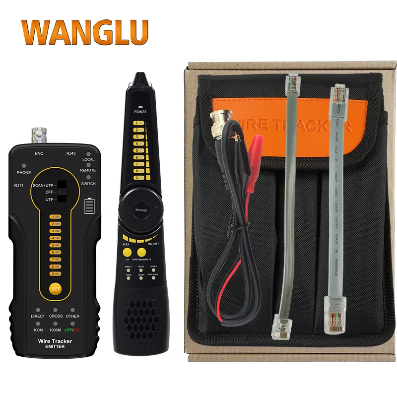 WANGLU Digital Network BNC Cable Tracker RJ45/RJ11/cat6/cat5/UTP/STP wire tracer line finder