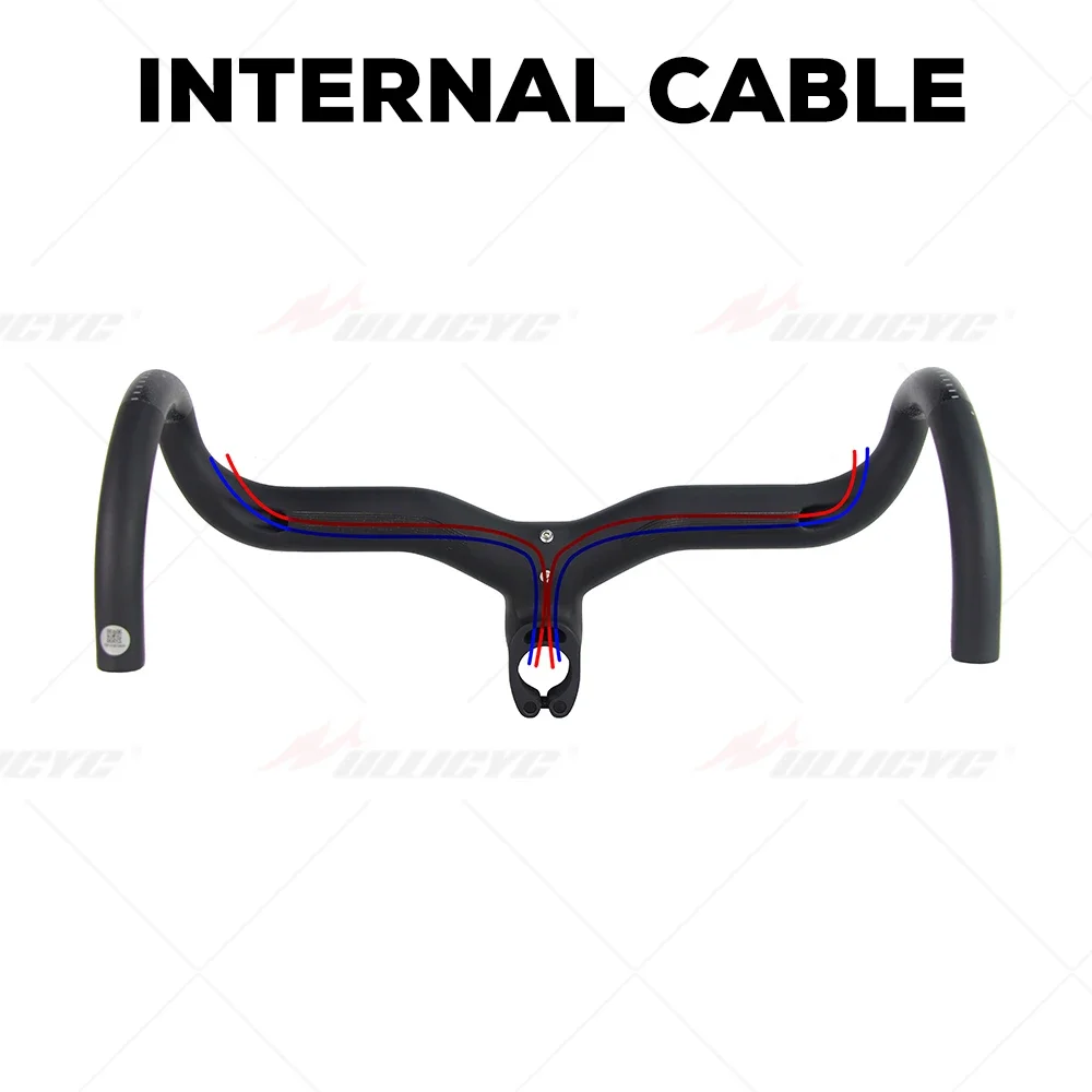 Syncros Creston IC SL Carbon Handlebar Internal Routing Road Bicycle HandleBar Di2 Matte Black Integrated  Cockpit With mount - Image 5