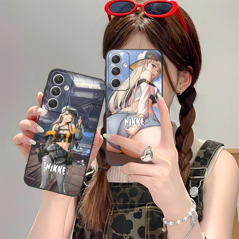 Goddess NIKKE Centi Mobile Cell Phone Case for Samsung M55 35 15 54 34 14 33 23 13 42 32 22 F55 23 12 5G Black Phone Cover Shell