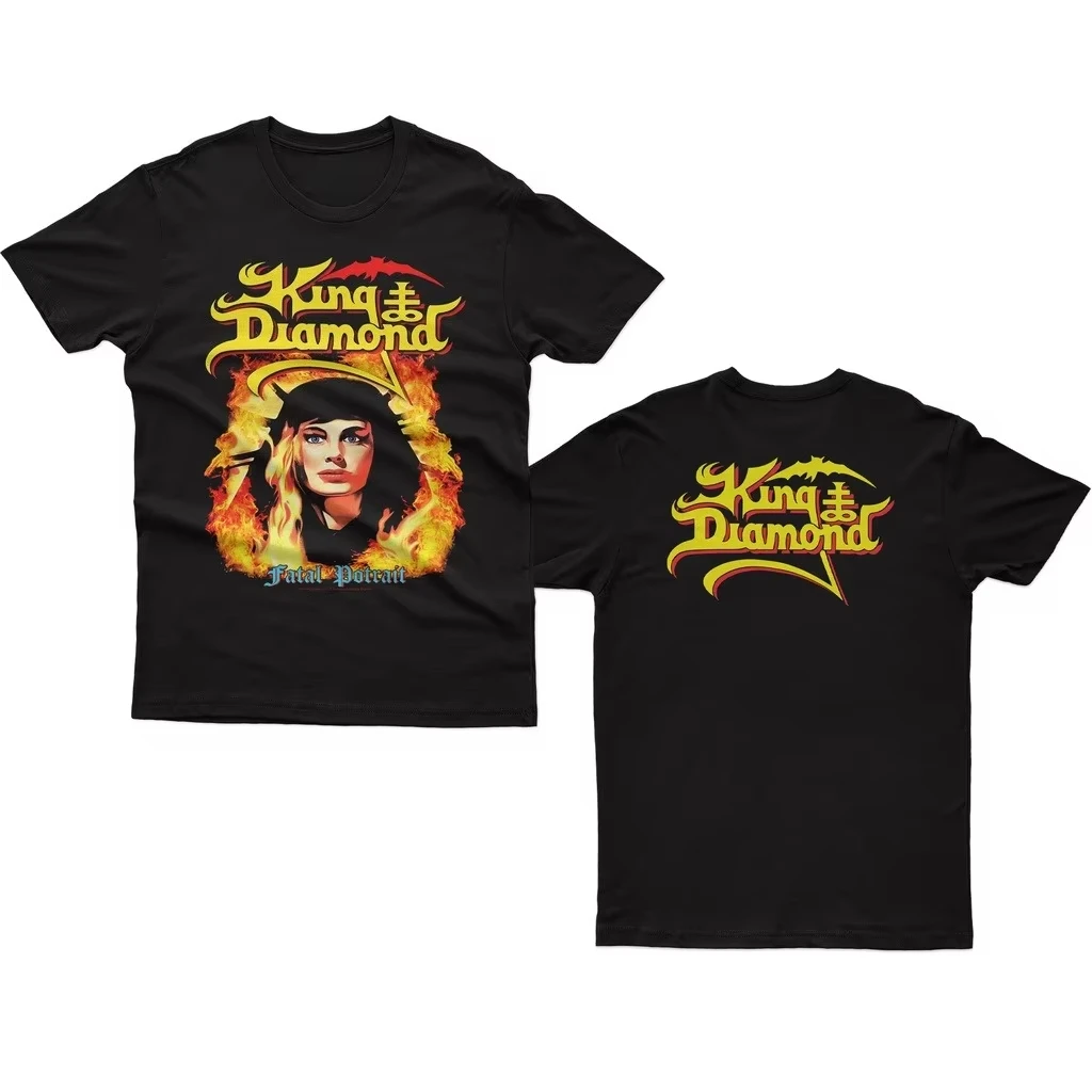 

READY STOCK Top Quality Metal Band Tshirt Custom Print Streetwear King Diamond Fatal Potrait Vintage Tshirt Men Design American