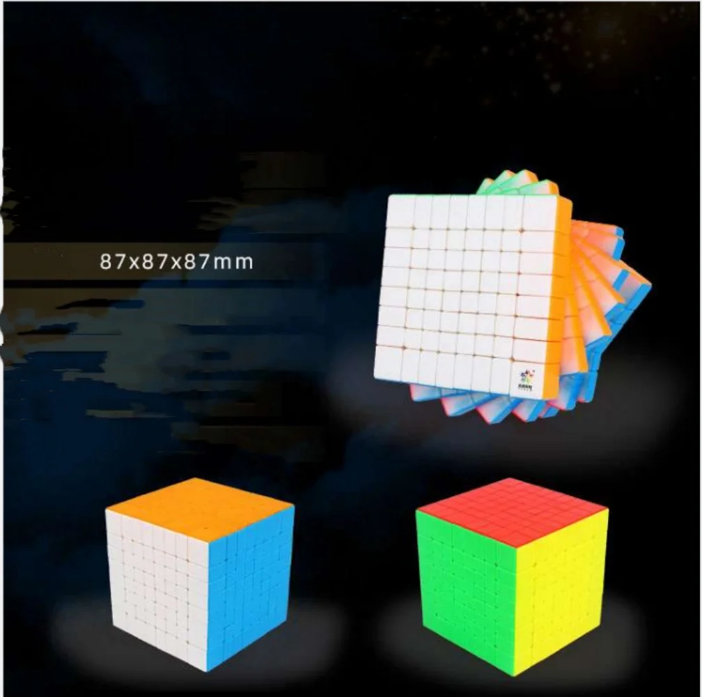 YUXIN Little Magic 8x8 Professtional Stickerless 8*8*8 Magic Cube Speed Puzzle 8x8 Cube Educational 87mm