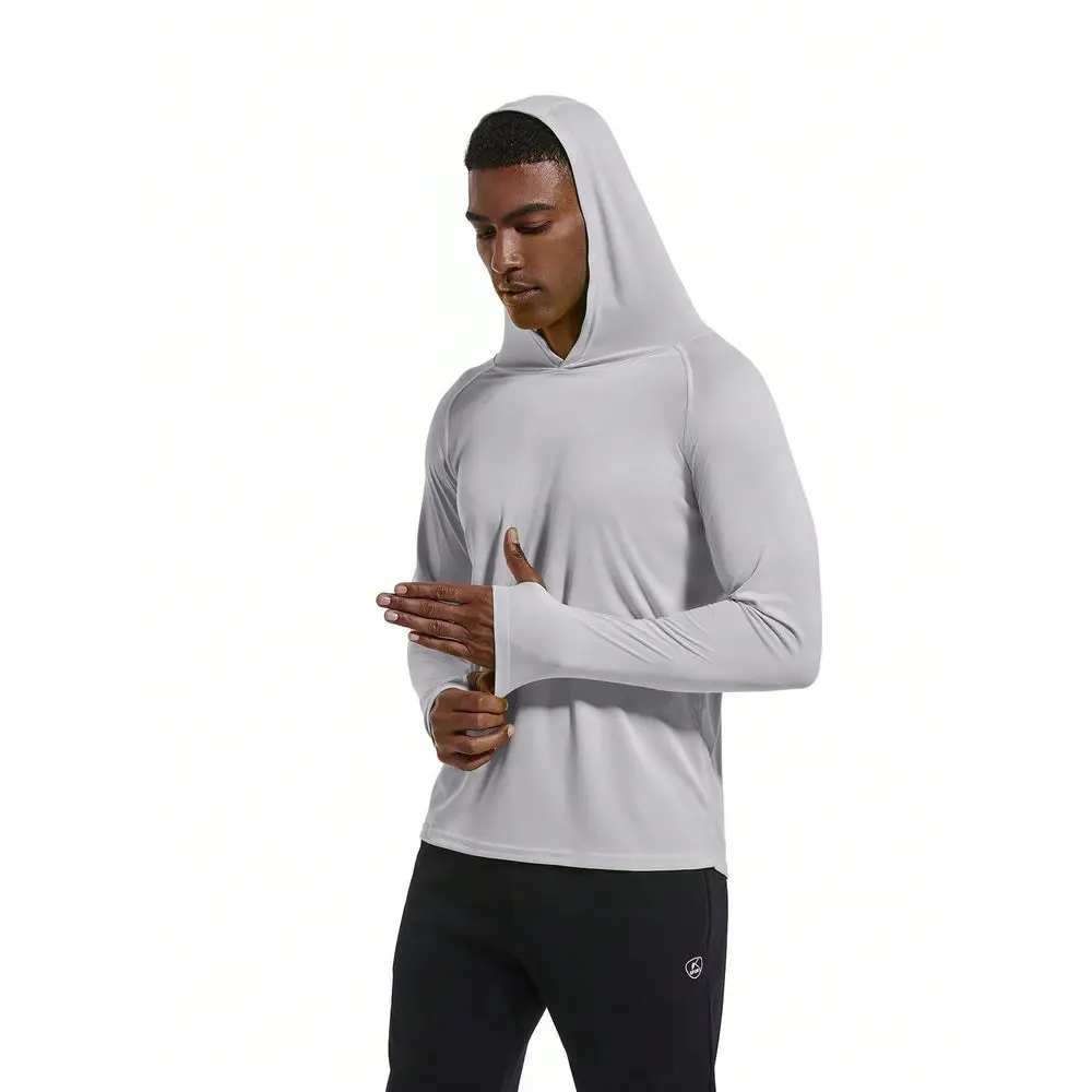 UPF 50 UV Protection Hooded Long Sleeve TShirt, Lightweight Hoodie For Hiking, Fishing, Outdoor Sports, Running Spring