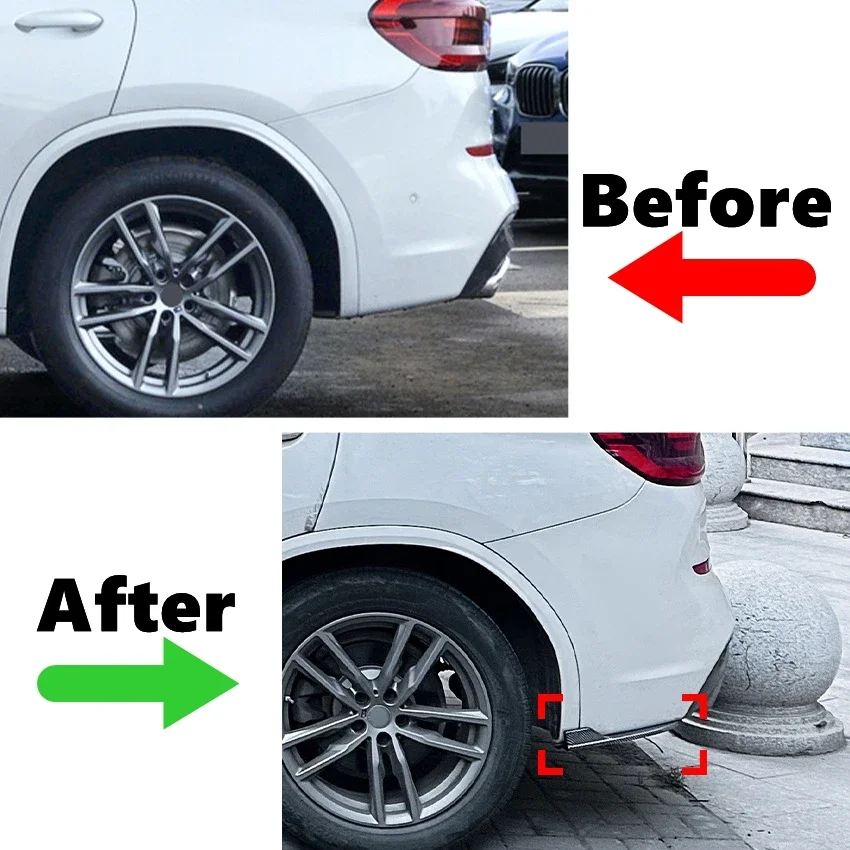 GEFENSI For BMW X3 G01 M Sport 2018-2021 Car Rear Bumper Lip DiffuserSide Splitter Spoiler Body Kit Car Styling