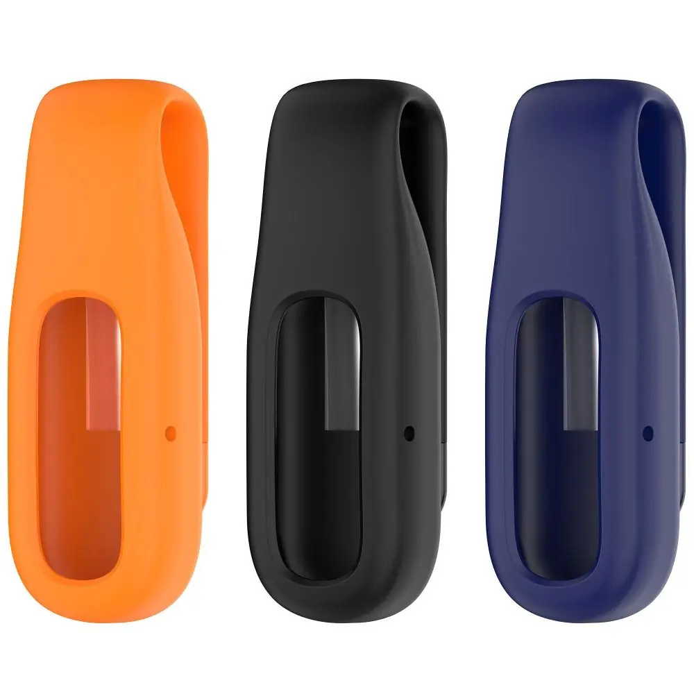 Silicone Protective Case Clip Replacement Steel Clip Watch Clip Protector Anti-lost Anti-Scratch for Google Fitbit Air