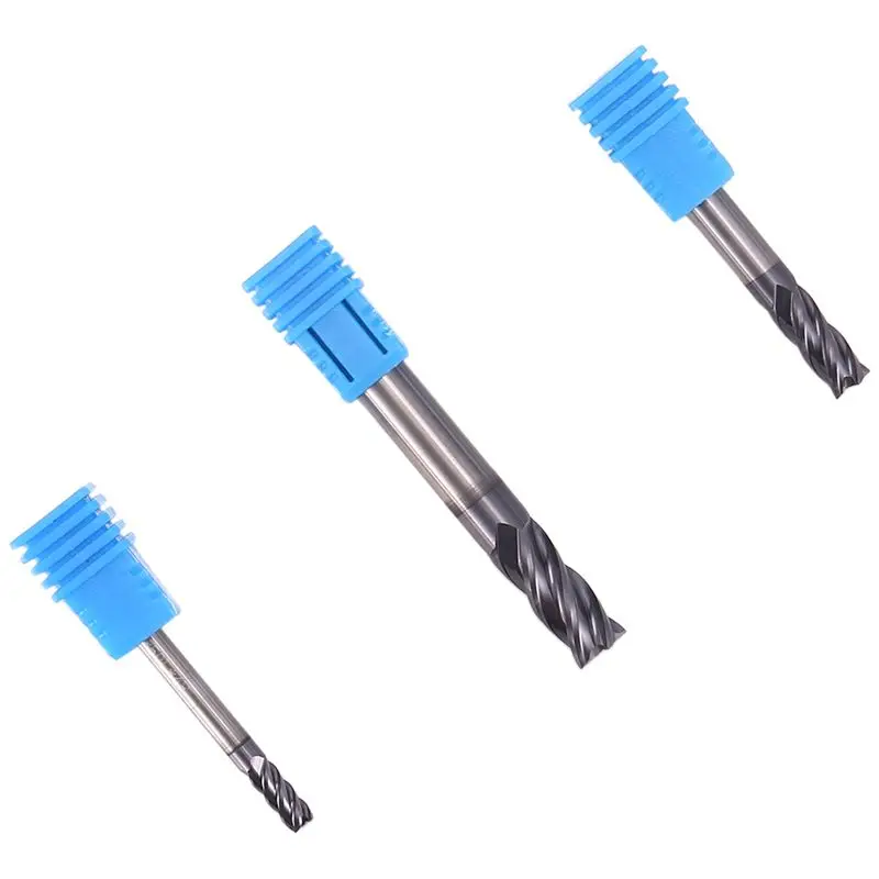 

New Shown-3Pcs 4 6 8 Mm Carbide End Mill 4 Flutes End Mill Set Milling Cutter Tool Kit CNC Carbide Milling Cutter Spiral Router