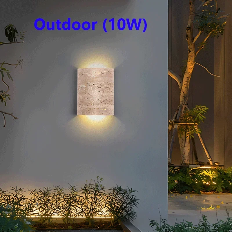 Vintage natuursteen kunst decoratie wandlamp slaapkamer decor blaker huishoudapparaat binnenplaats waterdichte LED-wandlampen