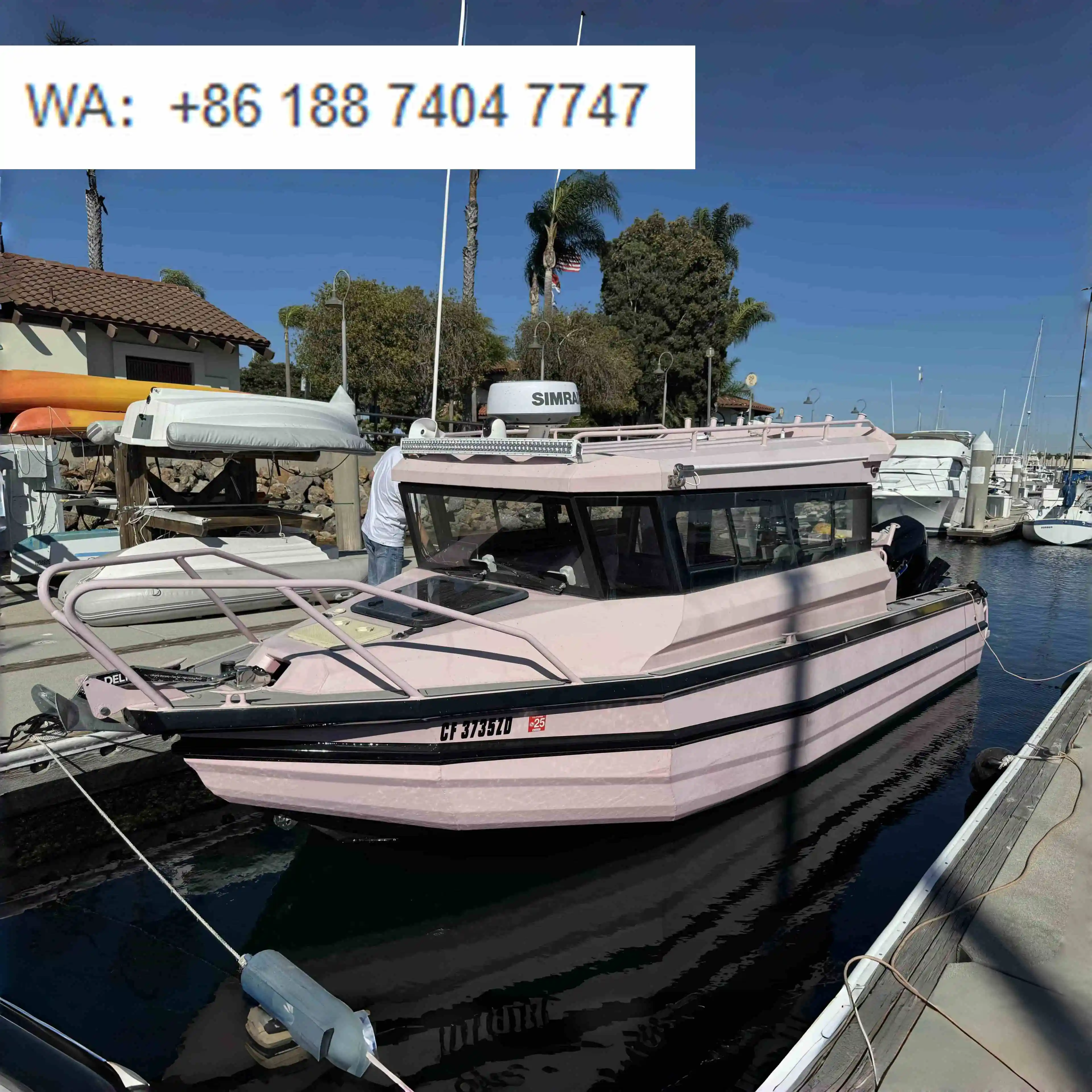Sea King 25ft 7.5m Luxury Speedboat Cruising Yacht All Welded Aluminum Alloy Outboard Fishing Boat for Patrol & Entertainment