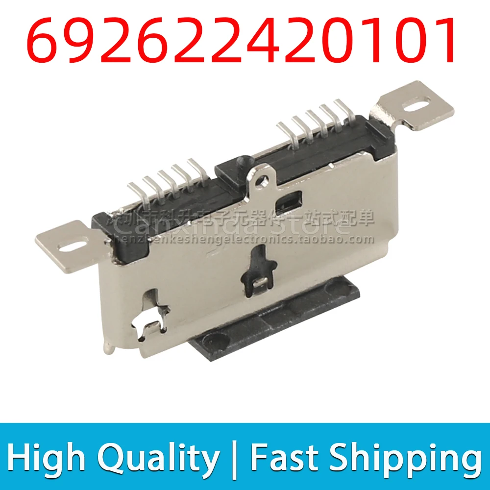 692622420101 Micro USB 3.0 Female Connector Portable Type B 10P 10 Pin Hard Drive Data Interface