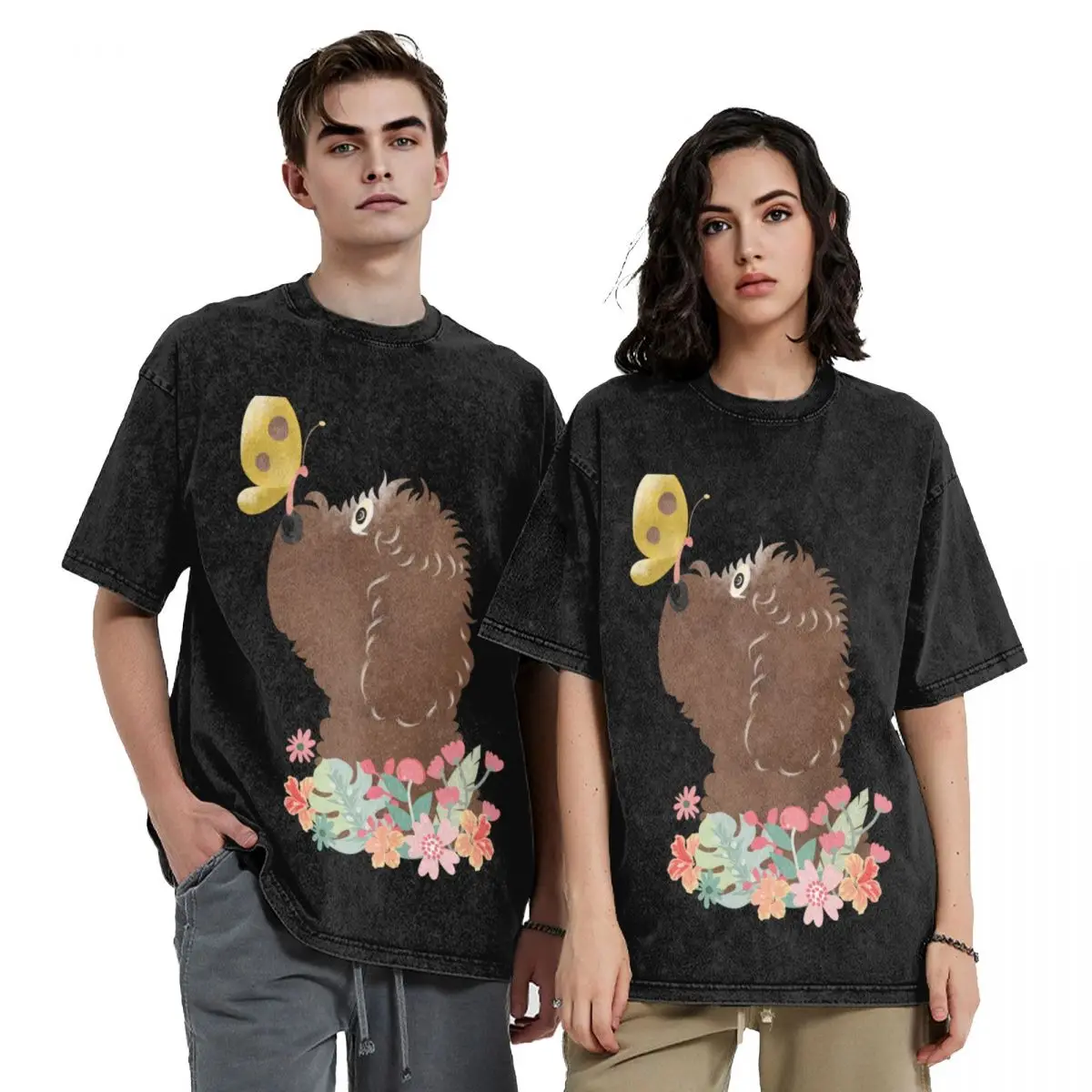

Hello Spring! Chocolate Goldendoodle Labradoodle Cockapoo Cavapoo Aussiedoodle T-Shirt graphic tee shirt vintage t shirt men