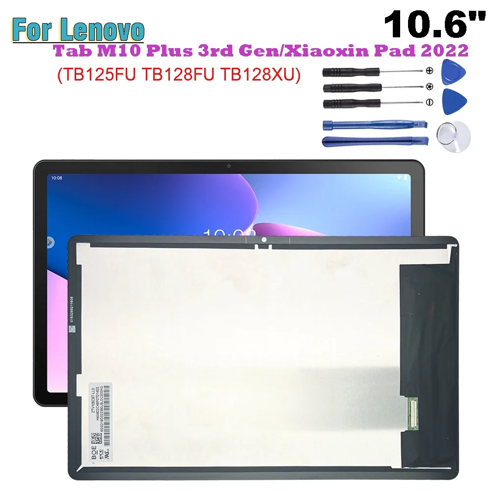 

New For Lenovo Xiaoxin Pad 2022 TB128 TB125FU TB128FU TB128XU P12 Tablet LCD Display Touch Screen Digitizer Assembly Replacement