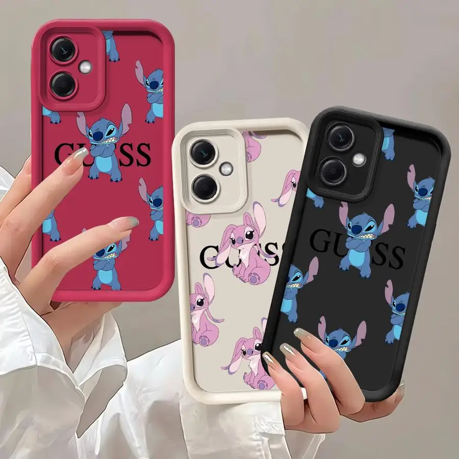 Disney Stitch Angle Fashion Shockproof Phone Case for Xiaomi Mi 11 Lite 12T Pro Poco X3 Pro X3 NFC X5 Liquid Soft Back Cover