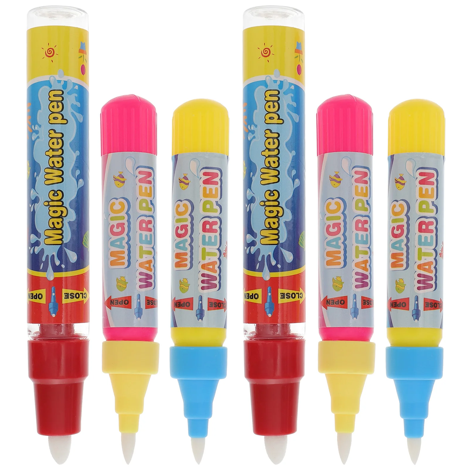 6PC Pennello ad acqua Penna per pittura Panno Pennarelli speciali Penna Protezione ambientale Scrittura a mano Penna non tossica per forniture per bambini