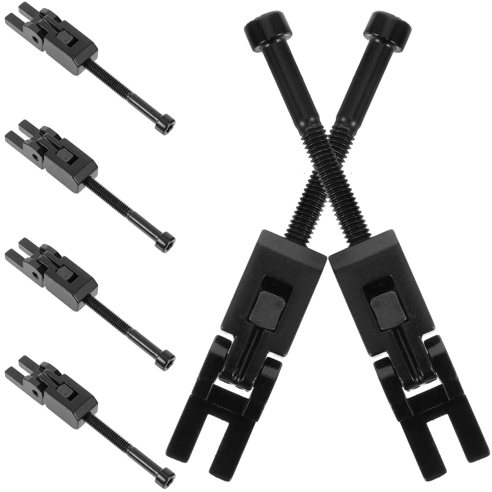 

6 Pcs Electric Guitar Double-shaking Bridge Accessories Saddle Bone Saddles Tuner Black