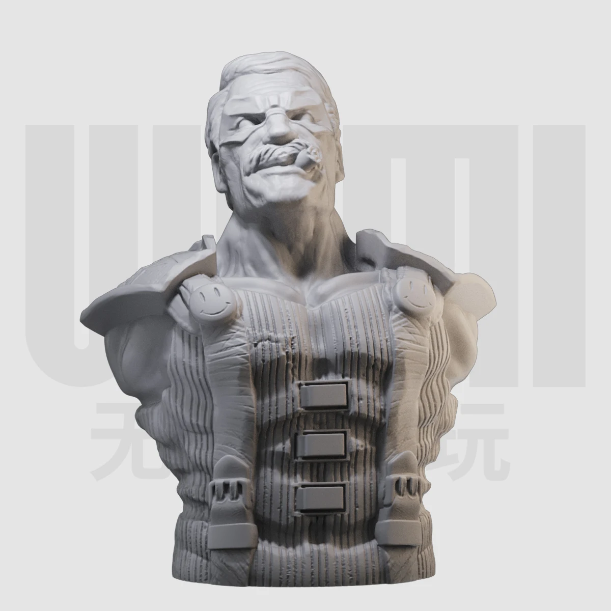 

1/10 Laughter Bust GK Resin White Mold Handmade Model