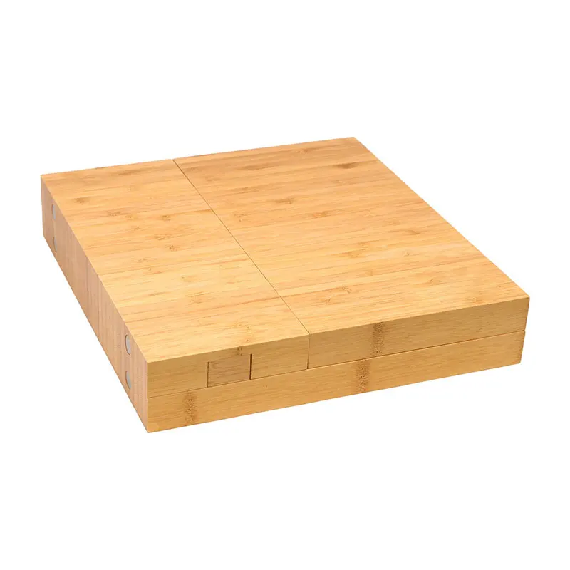 Bamboo Wooden Magnet Rolling Trays Foldable Multipurpose Storage Plate Rolling Joint Paper Tray Tool