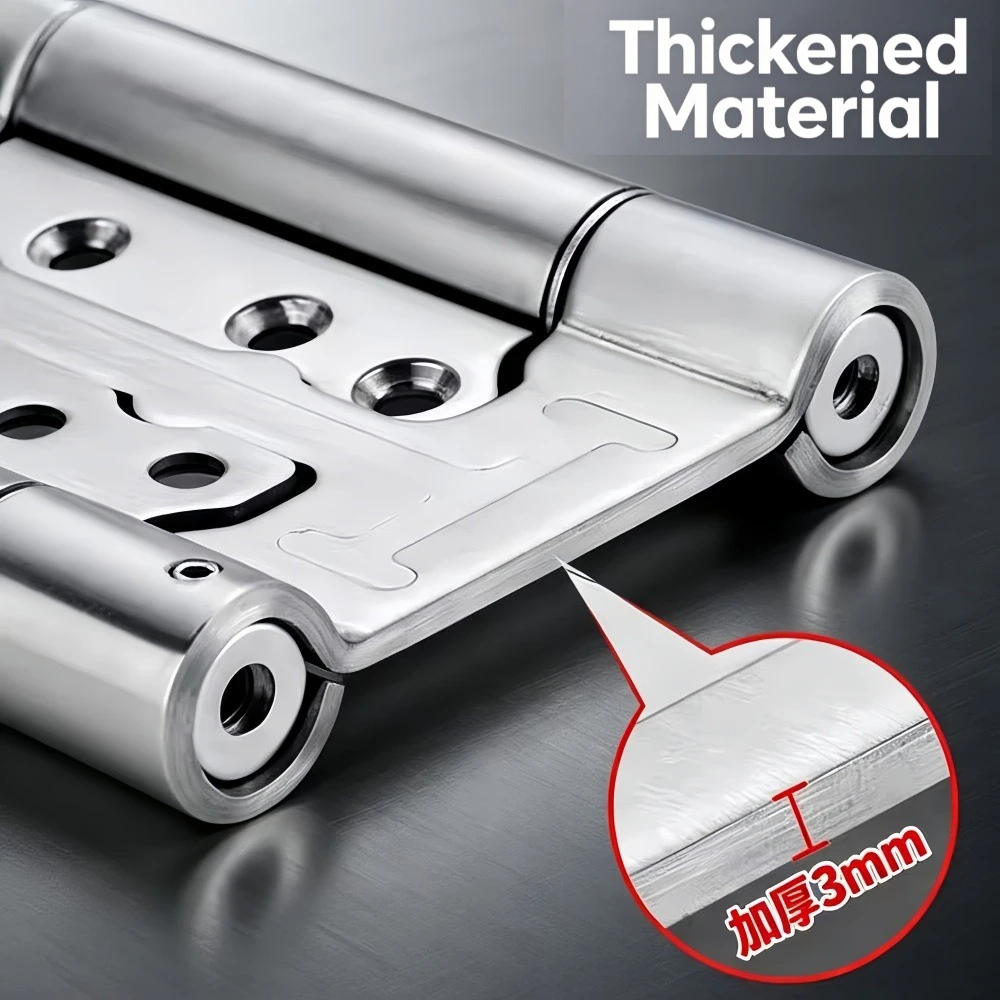 Double Spring Hinge Stainless Steel Bidirectional Auto Return Hinge for Saloon Door Fence Cowboy Door
