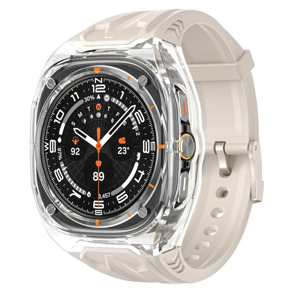 PC Case+TPU Strap for Samsung Galaxy Watch Ultra 2-1 47mm Senior Integrated Modified Bracelet for Galaxy Watch Ultra 2025 Correa