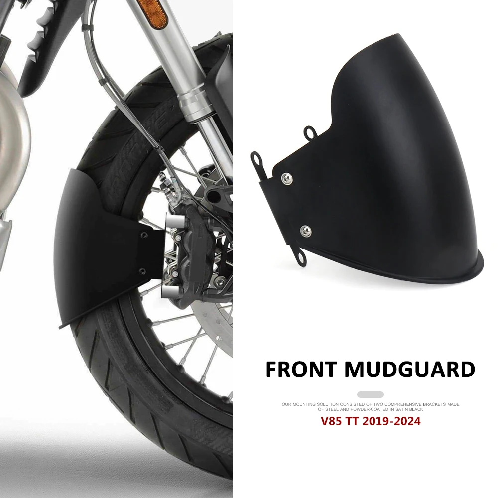 

Motorcycle Black Front Fender Mudguards Cover For MOTO GUZZI V85 TT V85TT V 85 TT v85tt 2019 2020 2021 2022 2023 2024