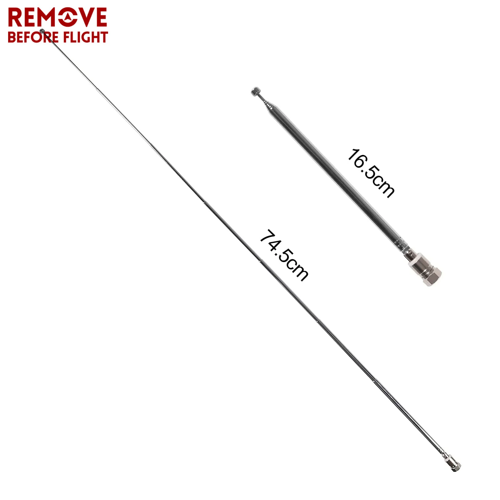 FM Telescopic Antenna 75 Ohm FM Antenna F-Type Male Plug with 3PCS Connector for Indoor TV AM FM Radio Stereo Receiver Bose Wave