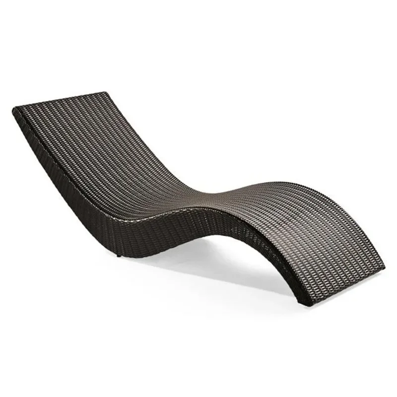 Outdoor rattan lounge chair, outdoor swimming pool bed, leisure villa courtyard beach waterproof