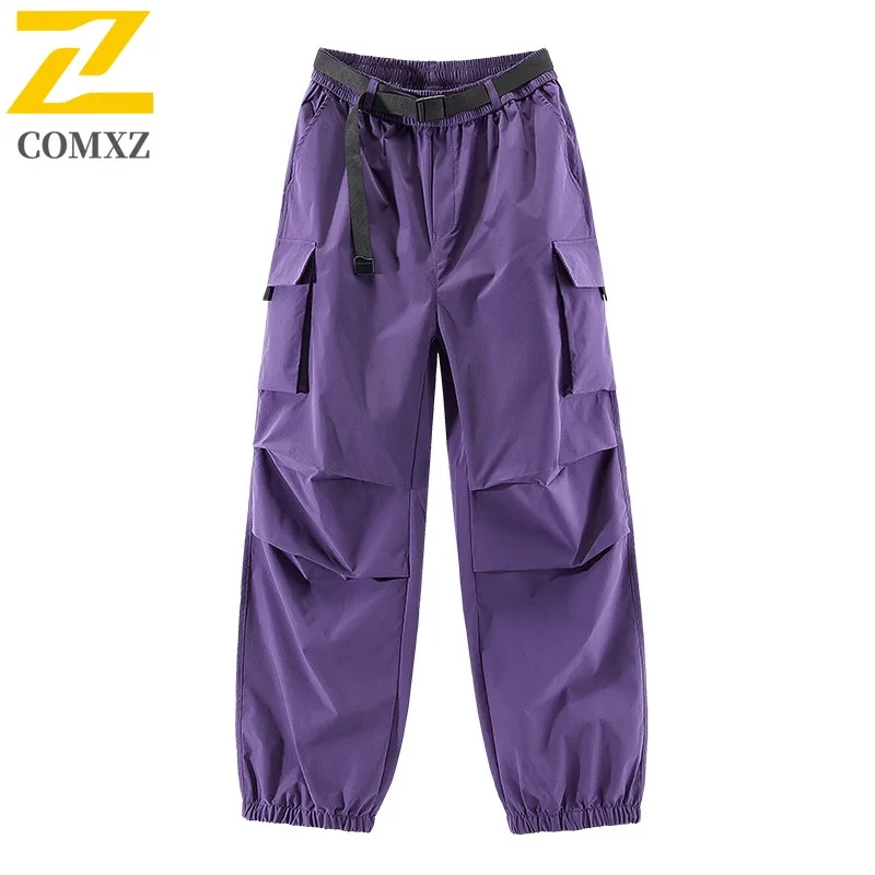 سراويل البضائع الرجالية على طراز هونج كونج في الهواء الطلق مقاومة للرياح ومقاومة للماء، سراويل جبلية غير رسمية مع جيوب متعددة #4