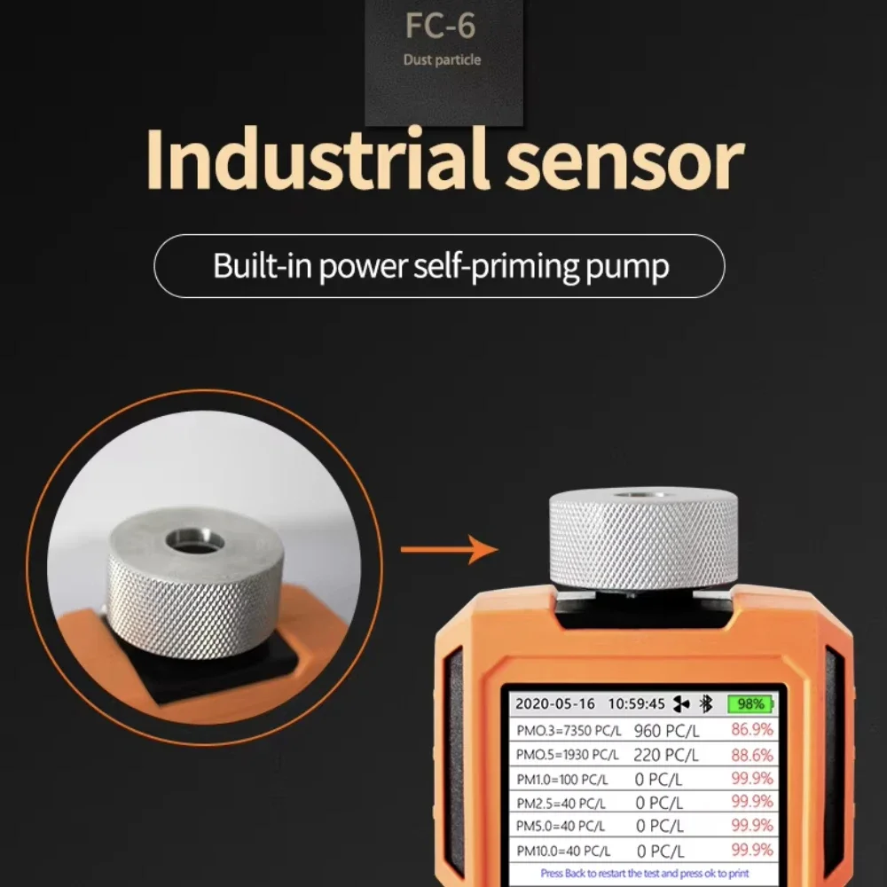 AIKESI FC-6 Dust Particle Counter/dust Concentration Detector (six Parameters)