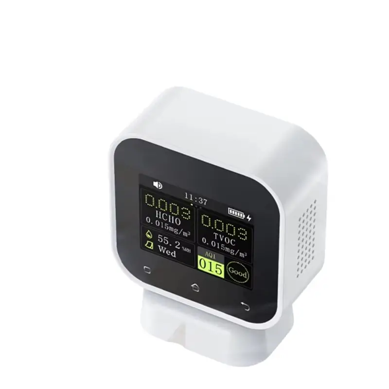 

A29F-4 In 1 Air Quality Monitor Touchscreen Formaldehyde HCHO TVOC HUM AQI Temperature Tester
