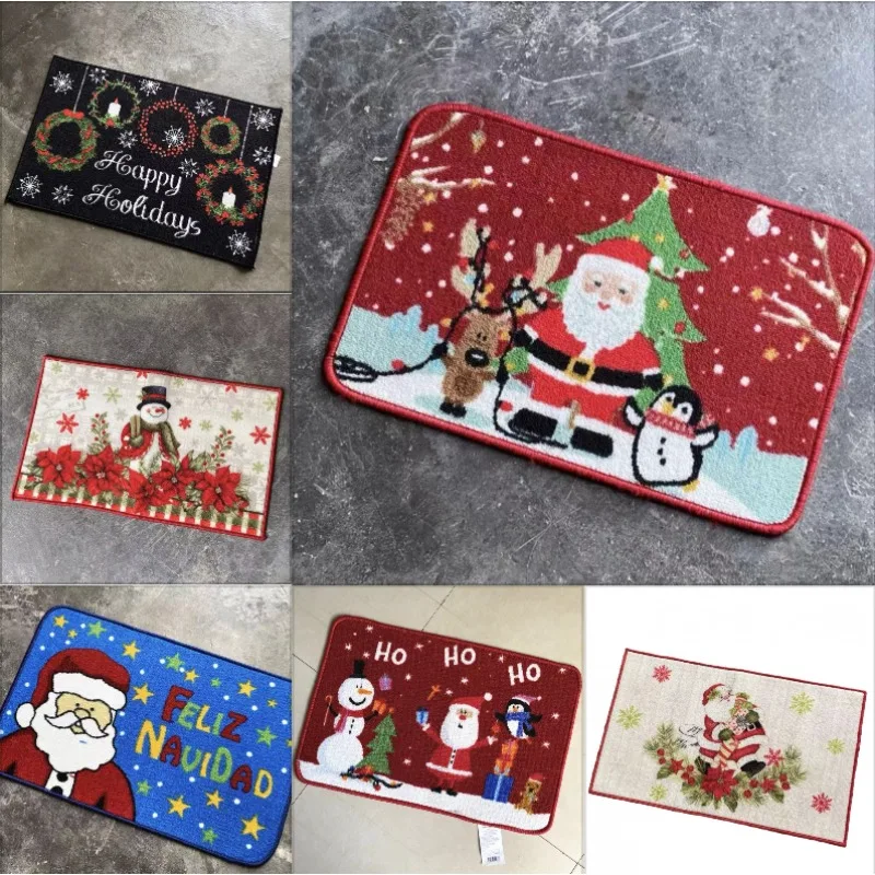Eingangstür Teppich Weihnachten Wohnzimmer Schlafzimmer Dekoration Teppich Weihnachtsgeschenke Badezimmer Küche rutschfeste Bodenmatte