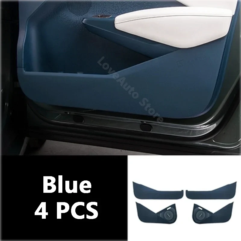 Per ZEEKR X 2023 2024 Car PU Leather Door Protector Pad Door Anti Kick Anti-dirty Pad Mat decorazione accessori in pelle Cover