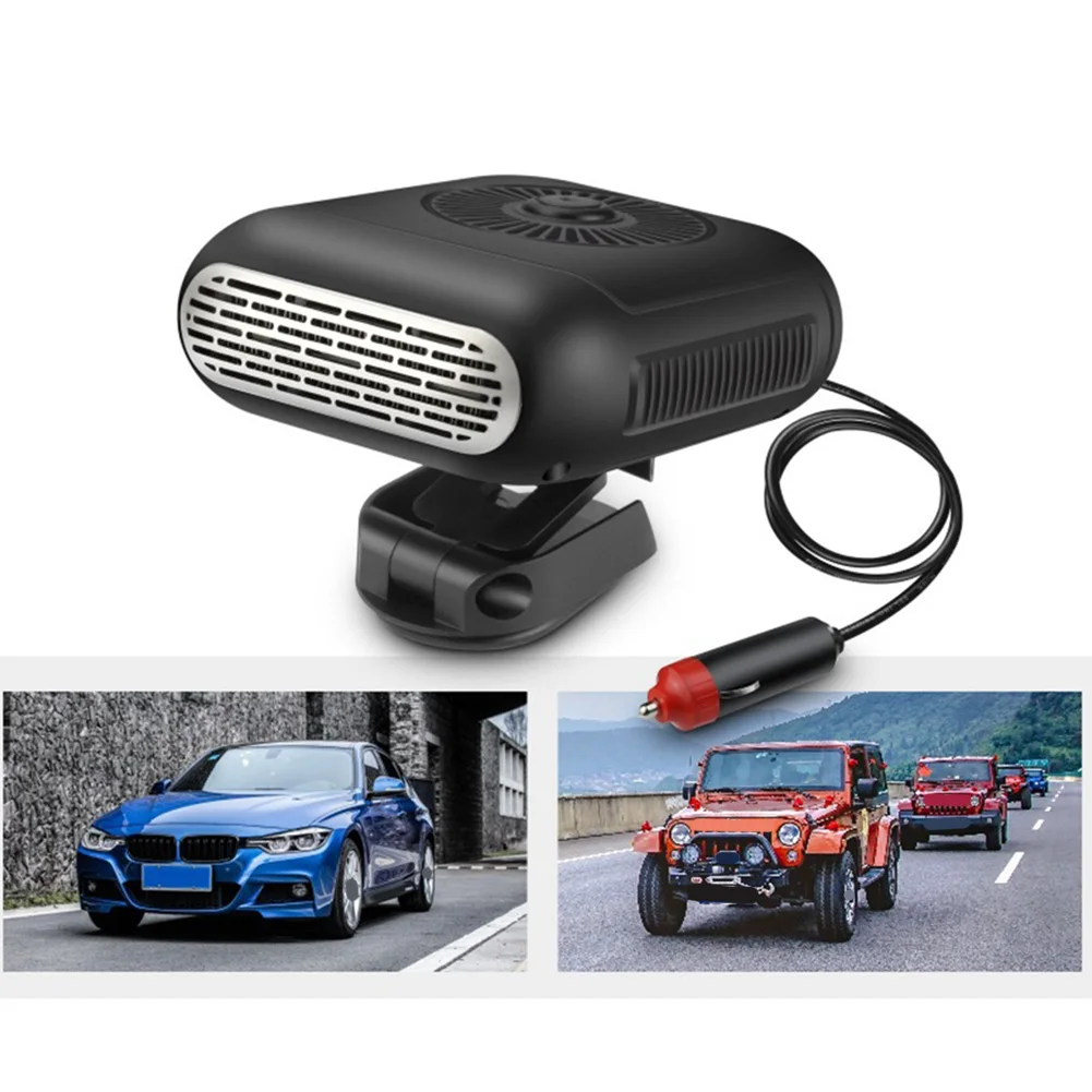 

Car Dashboard Heater Fan 12V Windshield Defogger Front Demister for All Season Use and Adjustable Viewing Angle