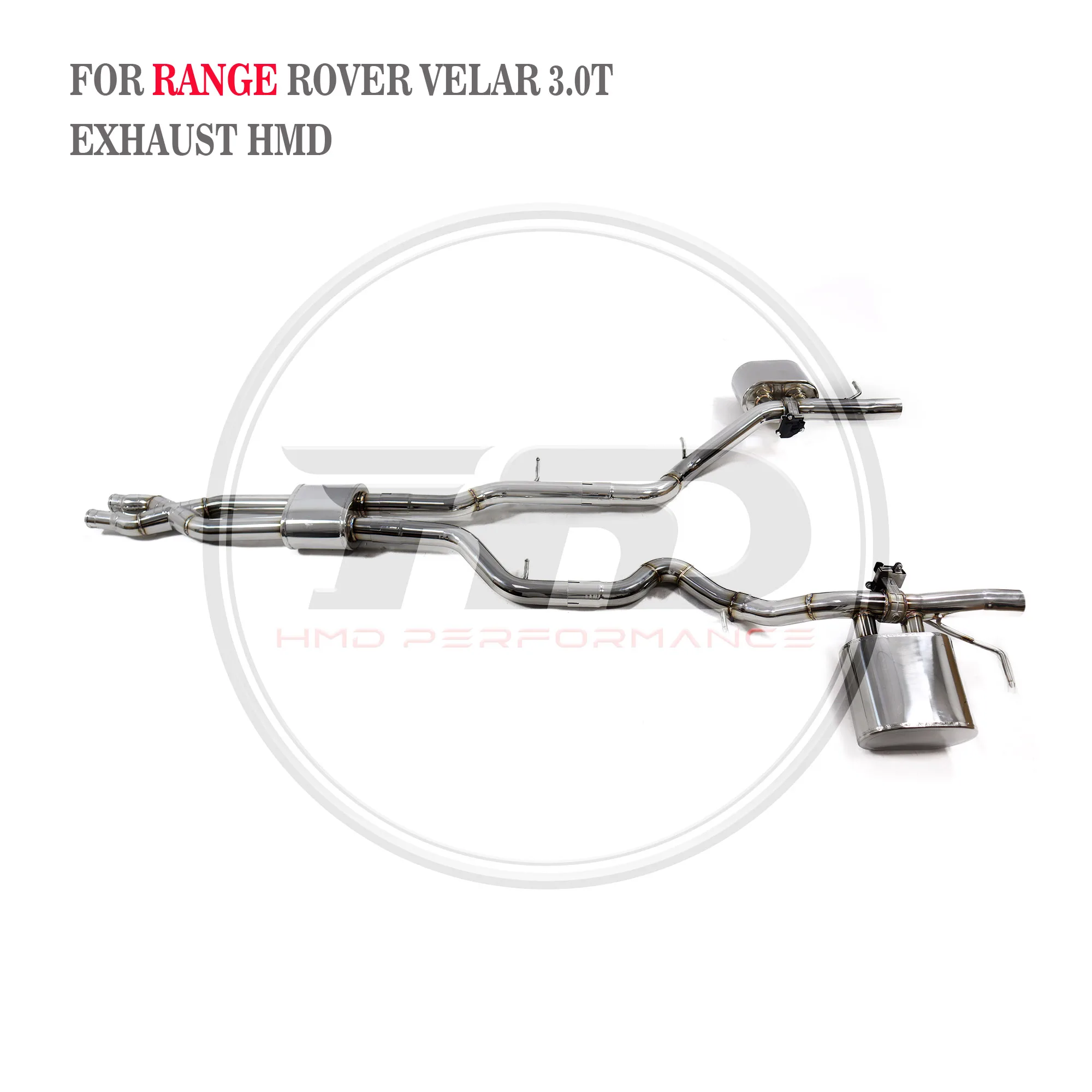 أنبوب العادم النازل لنظام العادم من الفولاذ المقاوم للصدأ HMD مناسب لسيارة Land Rover Starpulse الإلكترونية المعدلة