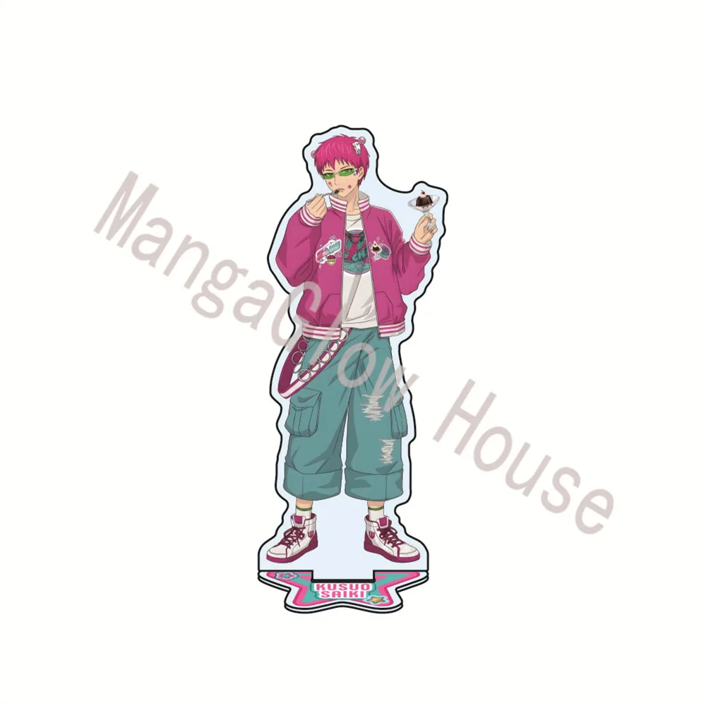 Anime The Disastrous Life of Saiki K. Acrylic Stand Figure Desktop Decoration Collectible Ornament Character Model Gift Keychain