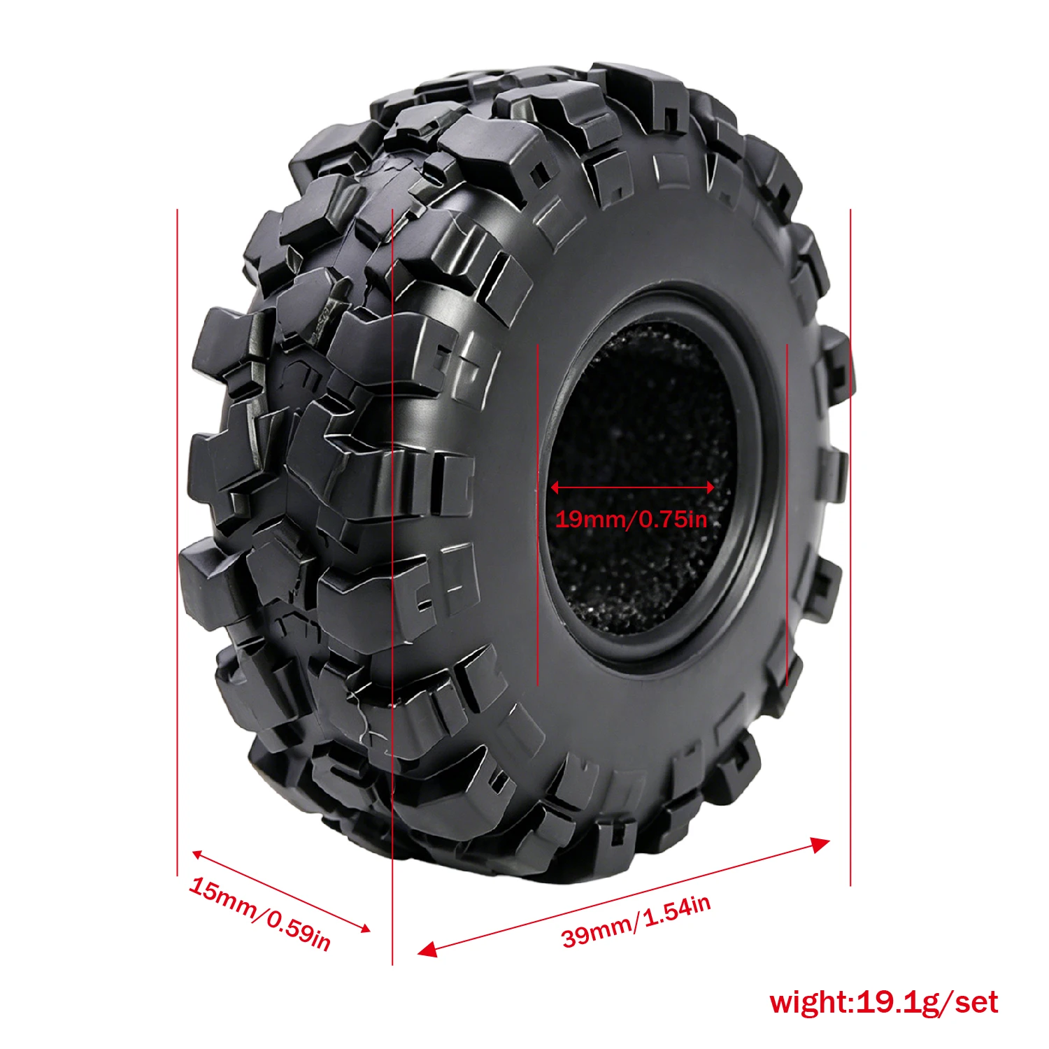 4 個 40*16 ミリメートル 0.7 インチソフトゴムタ - Tire Insert Foam のレビューと価格